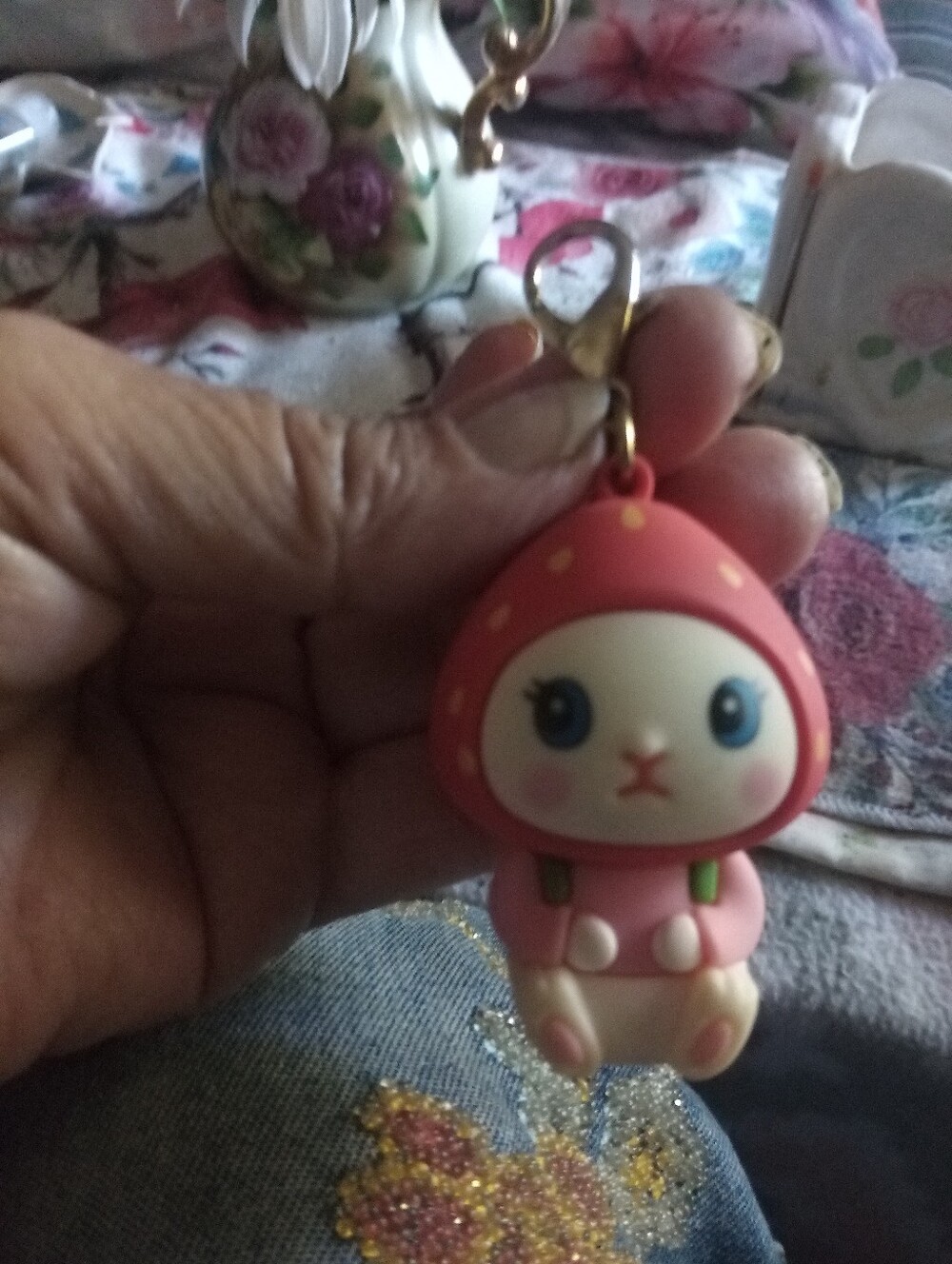 🍓 Red Strawberry Bag Or Key Clip Accessory
